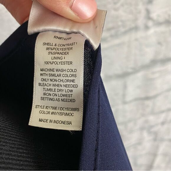 Sweet storm 3/4 sleeve elastic waist color block dress size small - Picture 7 of 8